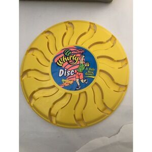 Vtg Whirly Disc Amloid Neon Yellow Throwing Outdoor Good Sticker